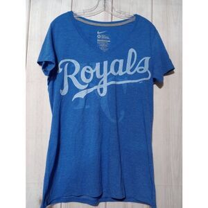 Kansas‎ City Royals Tshirt Lady Extra Large Slim Fit Nike Blue Baseball